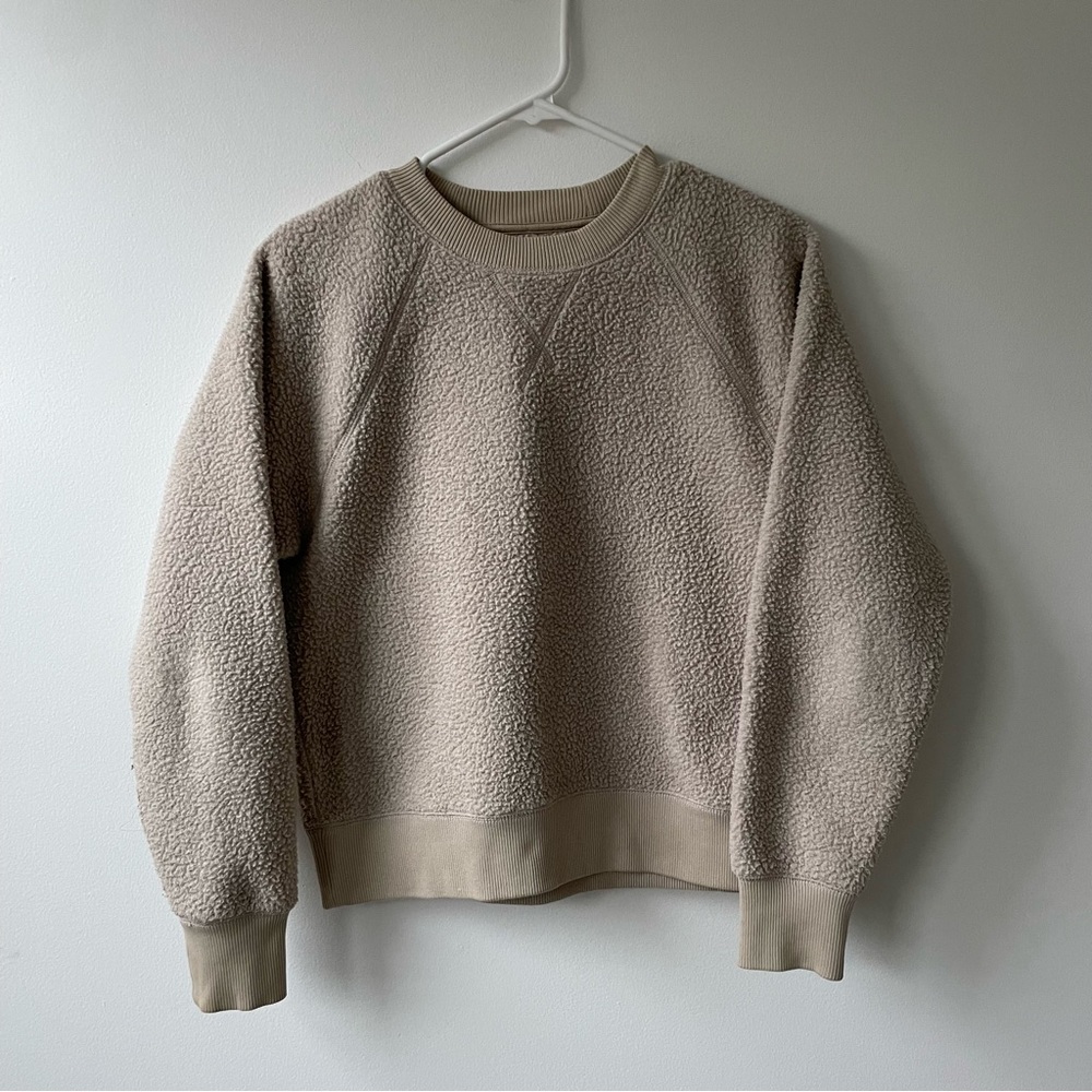 Everlane Fleece Sweatshirt Cream